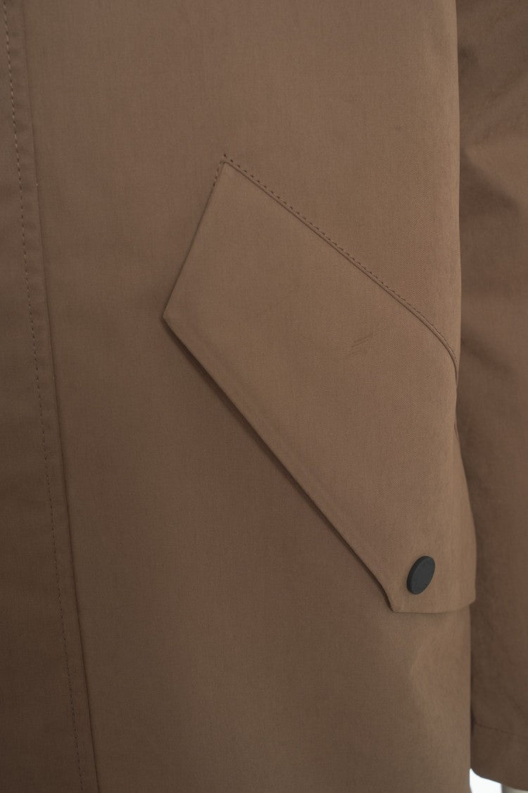 People Of Shibuya Versatile Brown Parka With Removable Inner Jacket And Practical Features