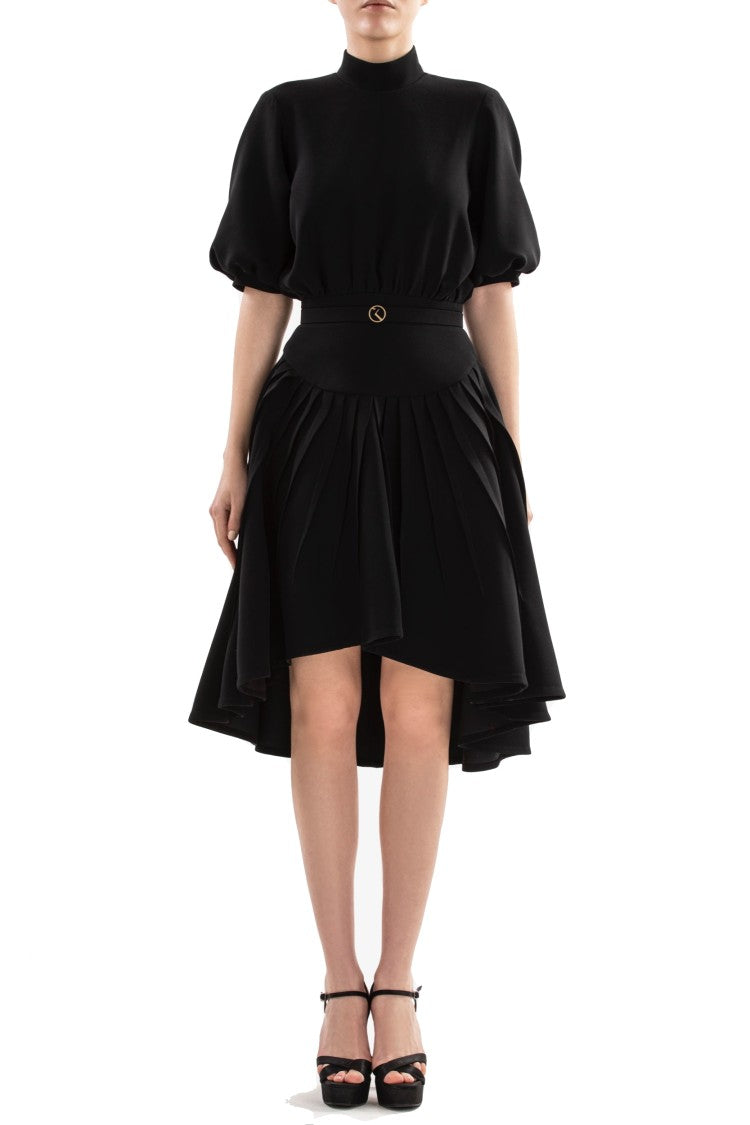 Saiid Kobeisy Jet Black Lace Mini Dress