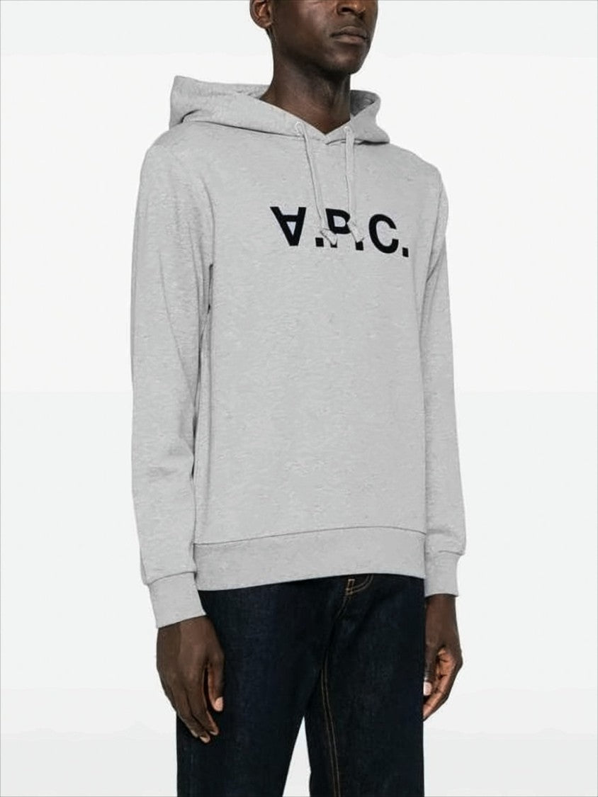 A.P.C. Soft Cotton Hoodie With Bold Logo Accents