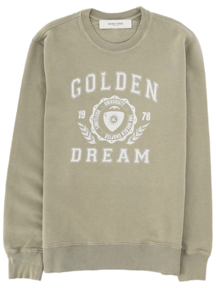 Golden Goose Collegiate Print Regular Fit Cotton Sweatshirt