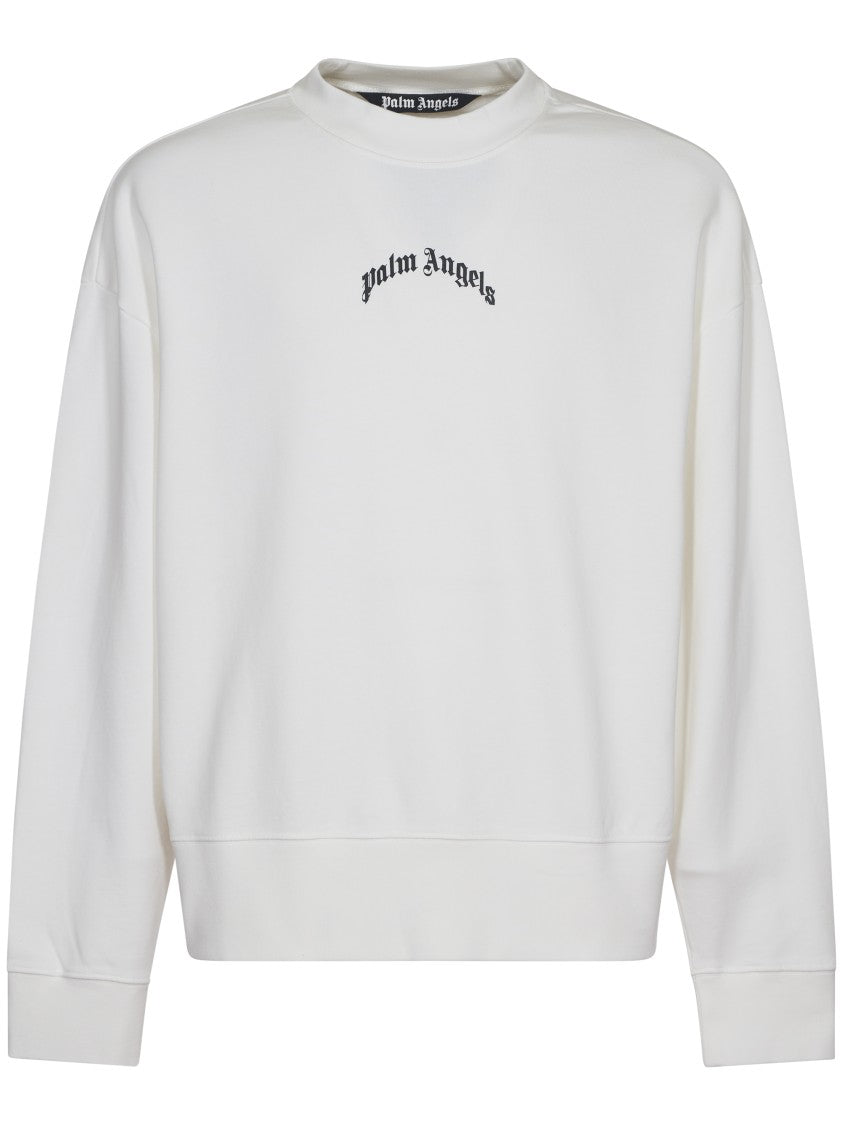 Palm Angels Relaxed Fit Knit Sweater With Bold Lettering