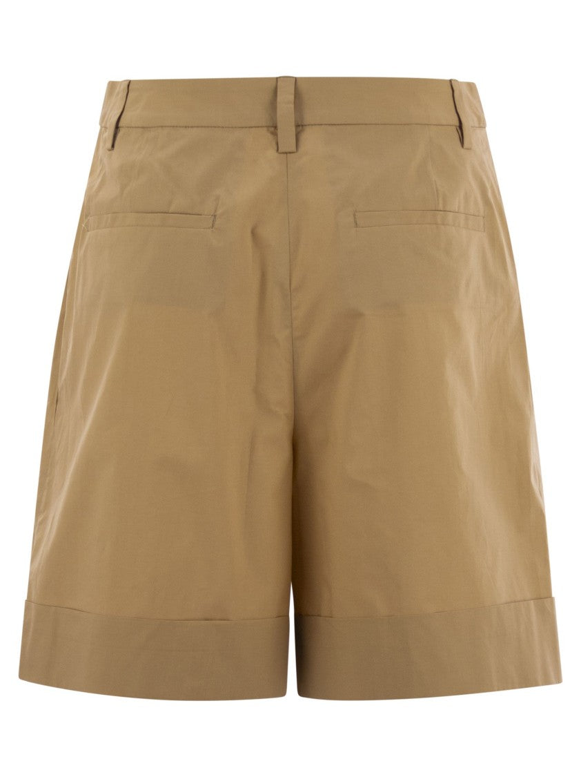 Mvp Wardrobe Cotton Shorts With Concealed Zip