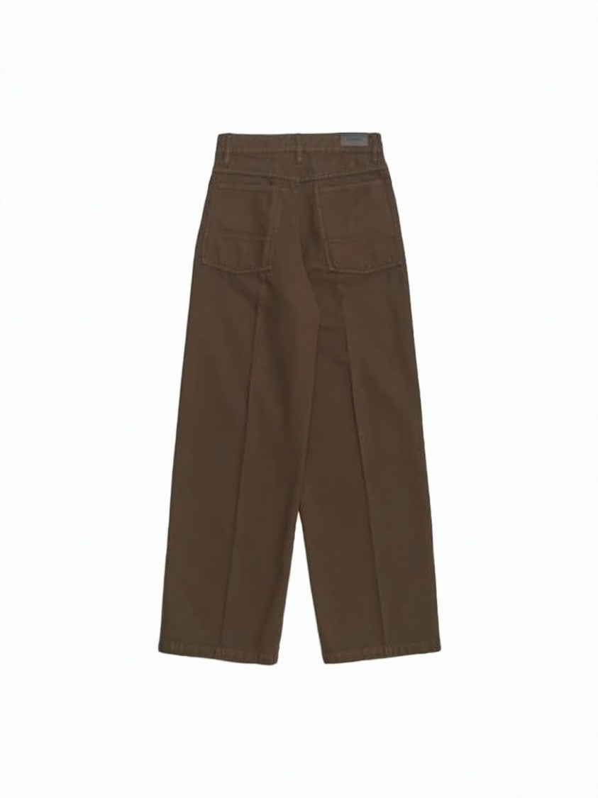 Lemaire Straight Pants With Mid-Rise Waist And Button Closure