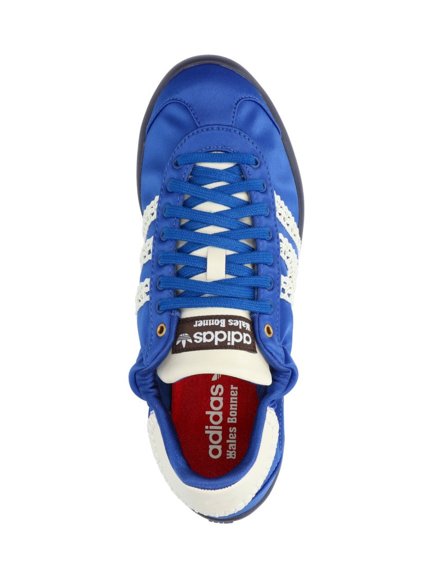 Adidas X Wales Bonner "Kalintha" Sneakers, In Blue Fabric, Round Toe