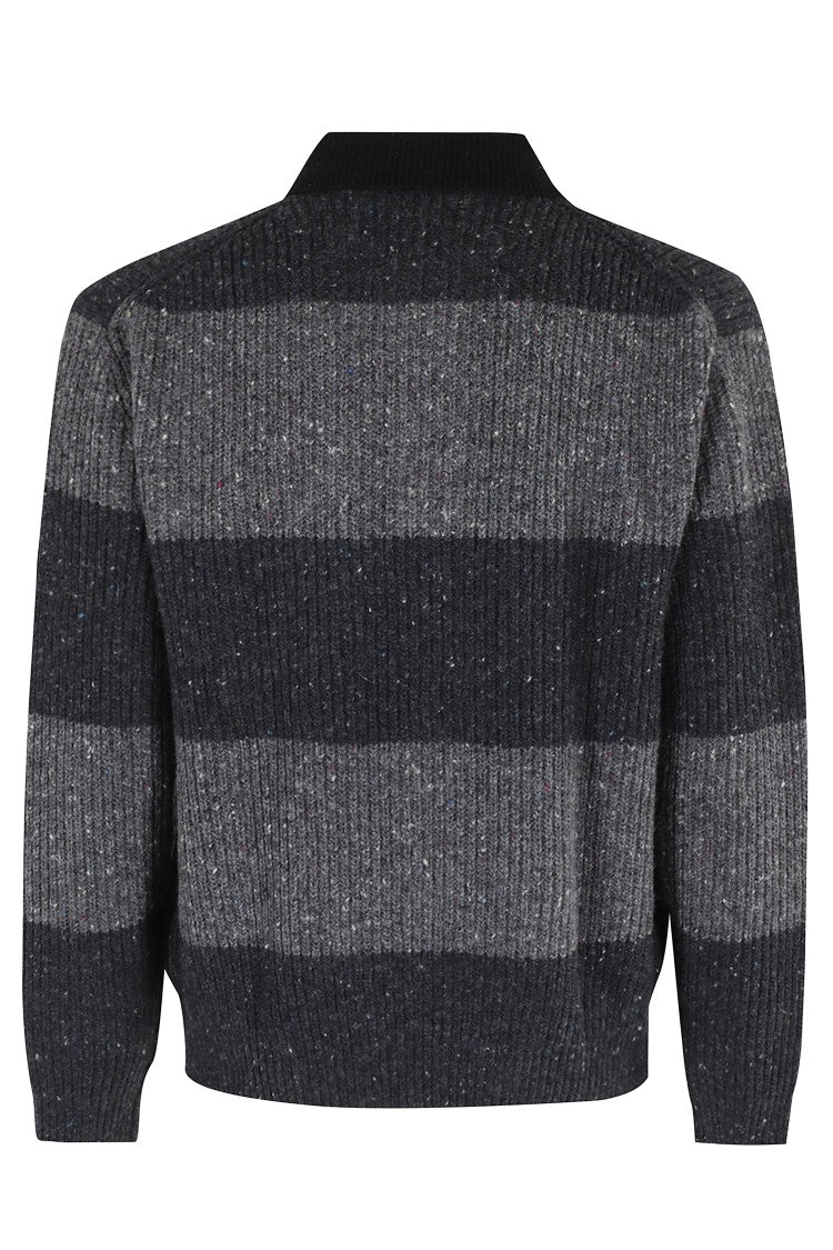 Dunst Charcoal Grey Knit Rugby Sweater