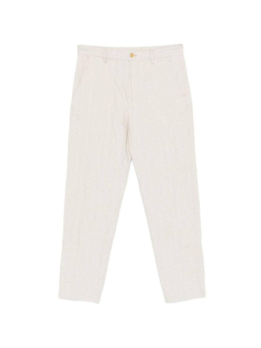 Dries Van Noten Tailored Minimalist Straight Leg Cotton Trousers