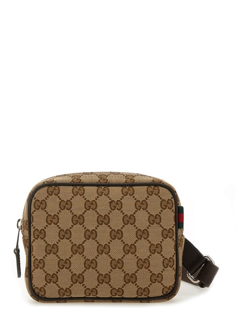 Gucci Compact Rectangular Crossbody Bag With Monogram Pattern