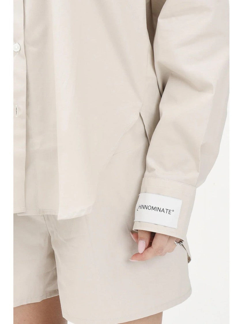 Hinnominate Beige Women Cotton Shirt