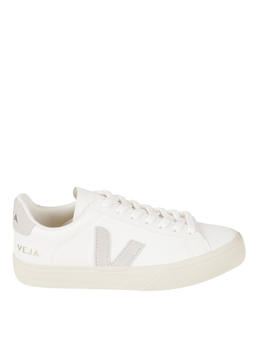 Veja Low-Profile White Sneakers With Subtle Grey Accents