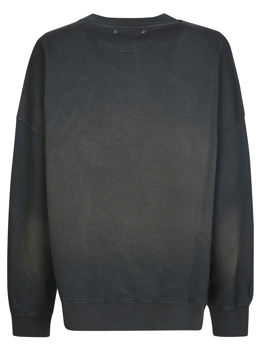 Golden Goose Relaxed-Fit Cropped Sweatshirt With Tonal Embroidery