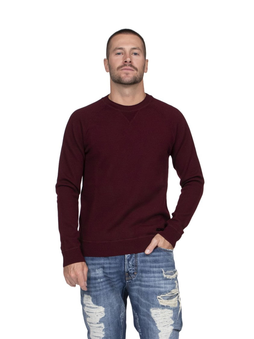 Dsquared2 Deep Burgundy Fitted Sweater