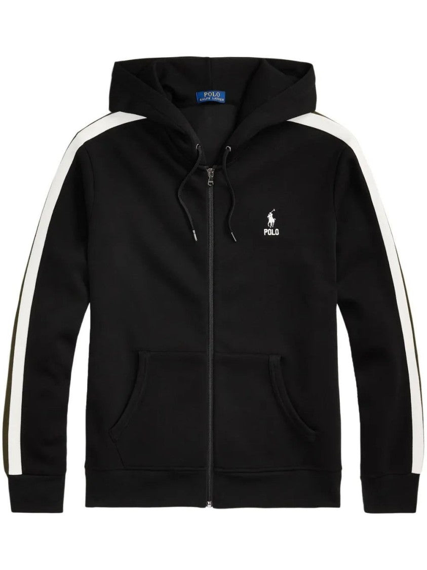 Polo Ralph Lauren Zip-Up Long Sleeve Sweatshirt With Contrasting Stripes