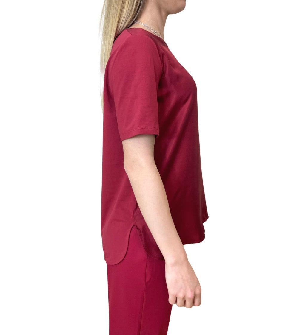Max Mara Red Mmlotre Cotton Knit Top