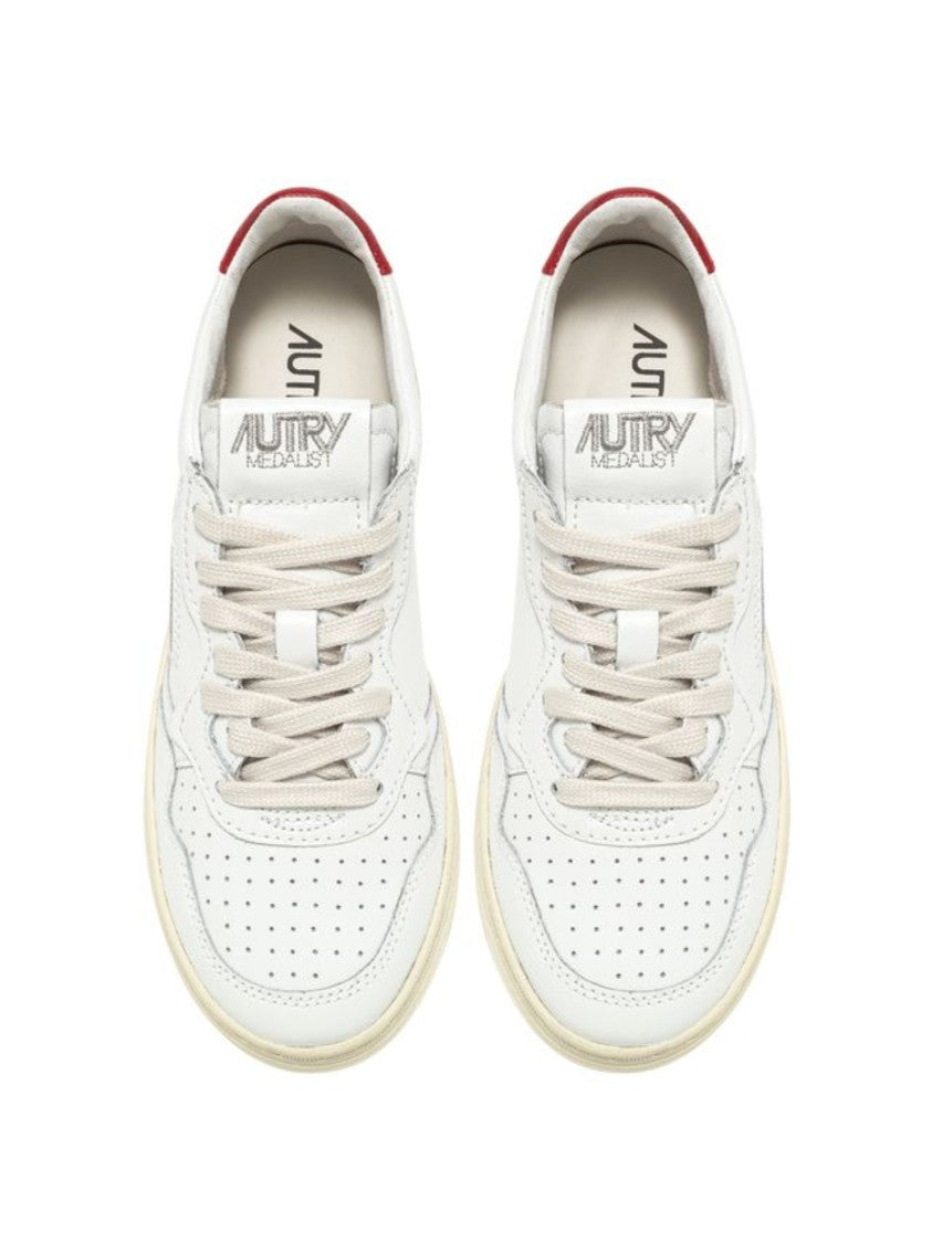 Autry White Red Perforated Sneakers