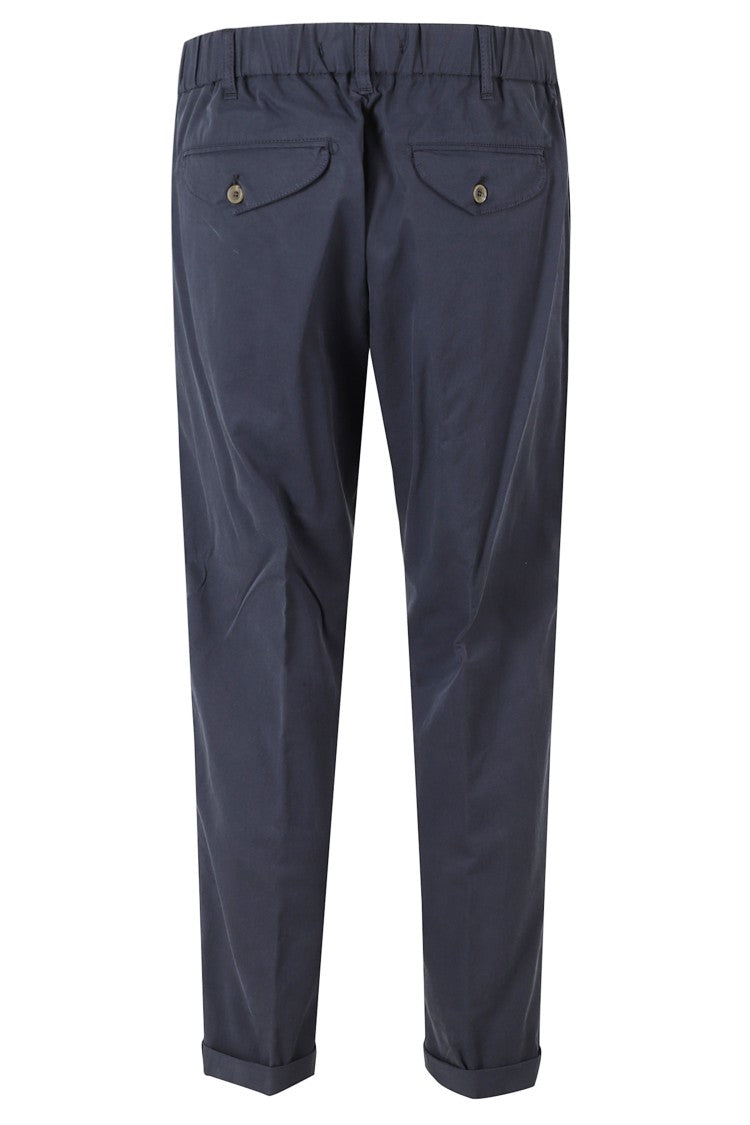 Myths Blue Ares Darts Waist Loops Cotton Trousers