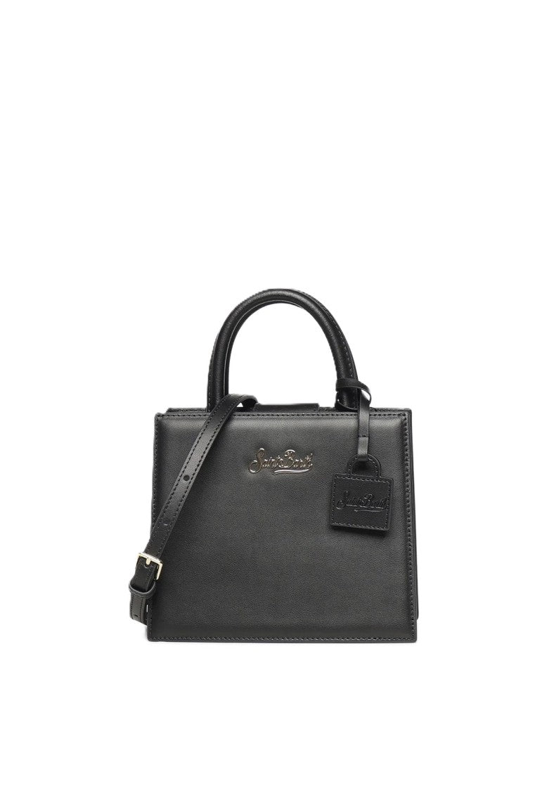 Mc2 Saint Barth Rectangular Black Handbag With Structured Silhouette