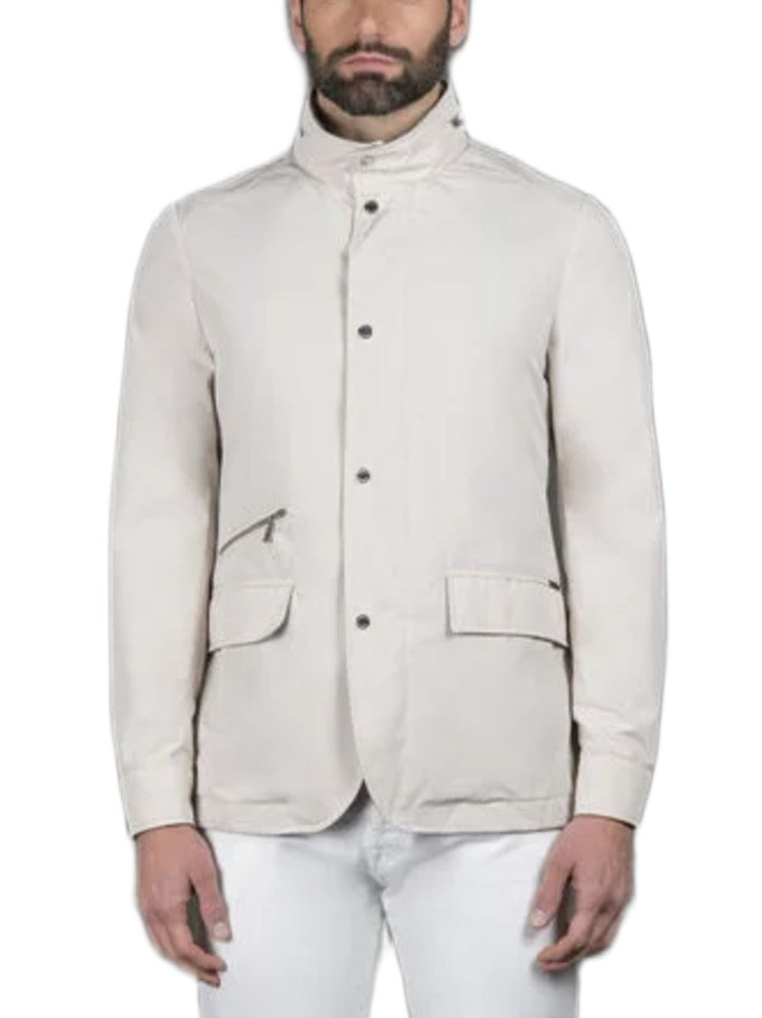 Moorer Modern Field Jacket With Detachable Hood And Concealed Zip