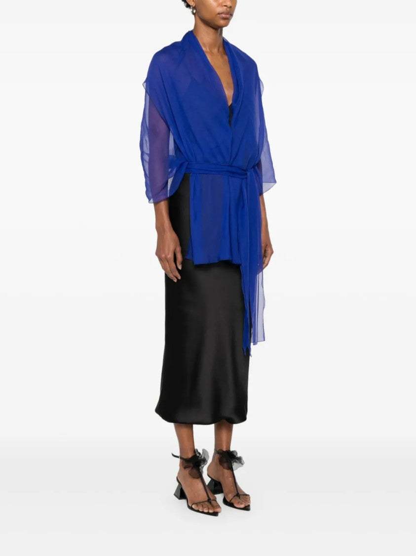 Alberta Ferretti Delicate Sheen Lightweight Foulard Scarf
