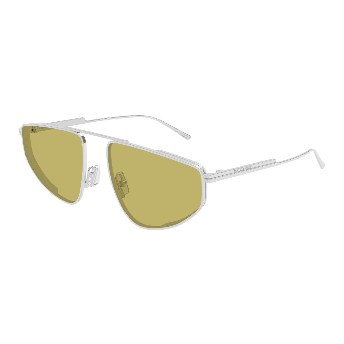 Bottega Veneta Bv1466s Contemporary Silver Metal Frame Sunglasses