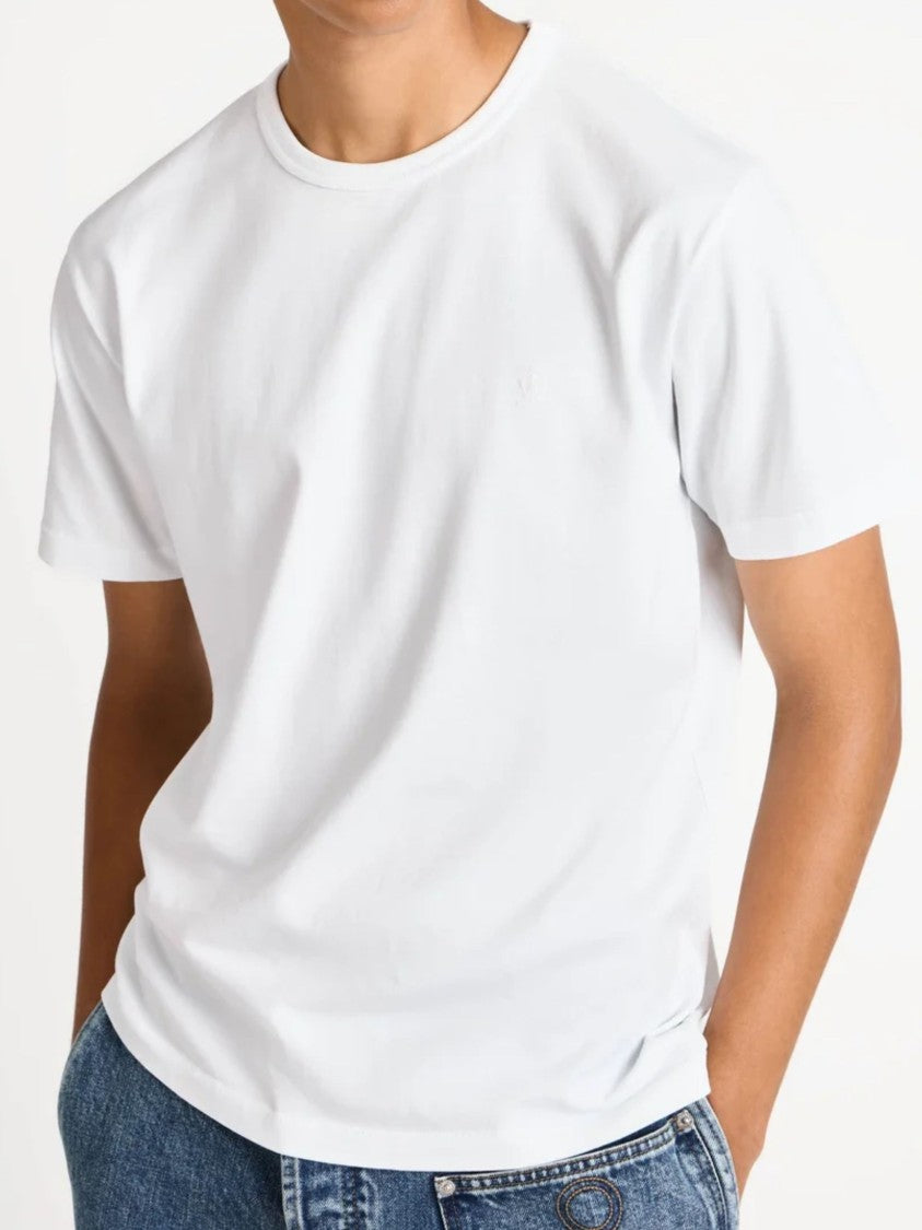 J. W. Anderson White Crew Neck Embroidered T-Shirt