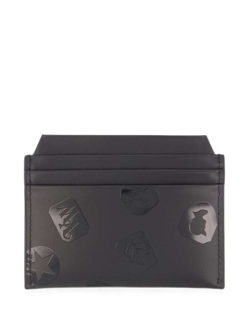 Vivienne Westwood Black Embossed Motif Leather Wallet