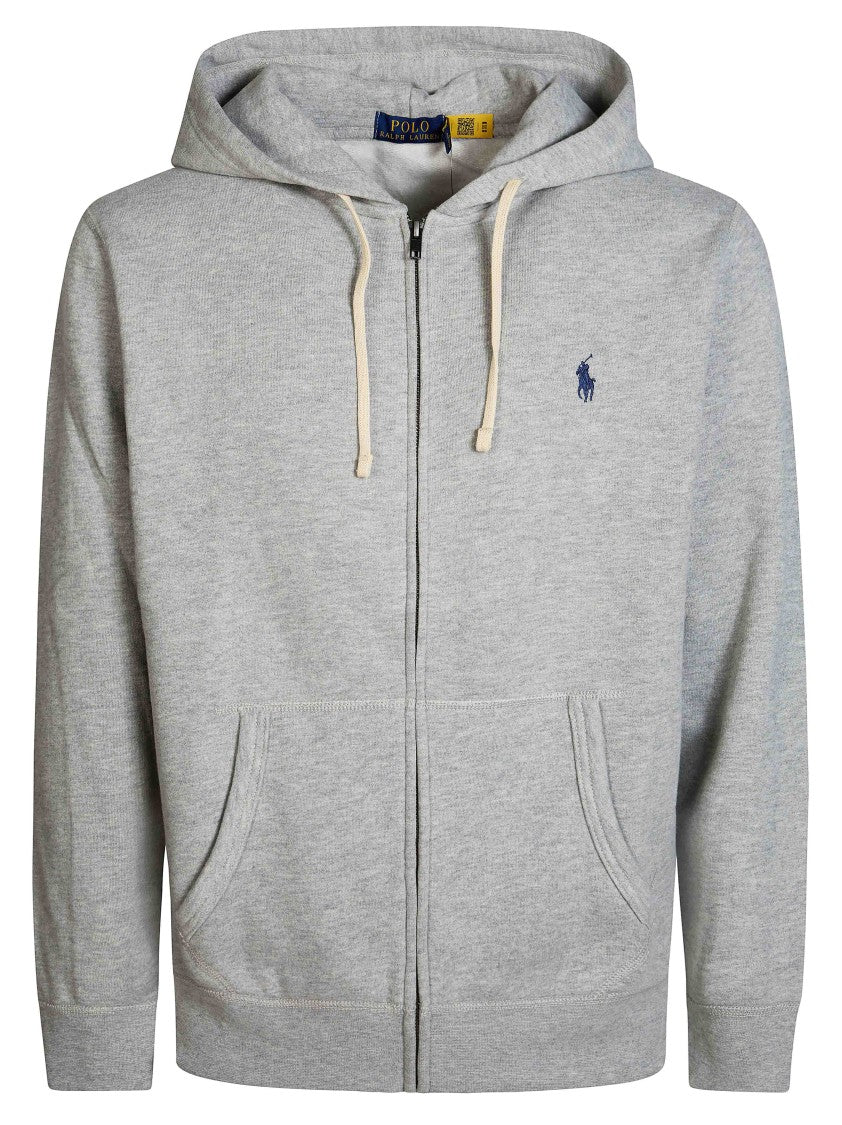 Polo Ralph Lauren Heather Grey Full-Zip Knit Hoodie