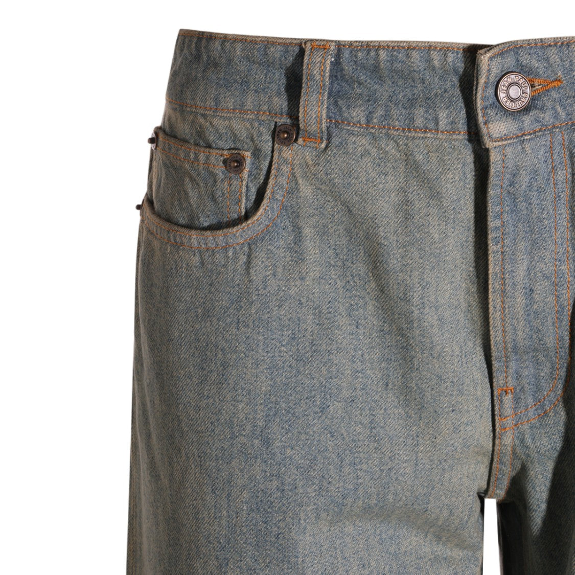 Jean Paul Gaultier Artistic Eye Motif Straight-Leg Jeans