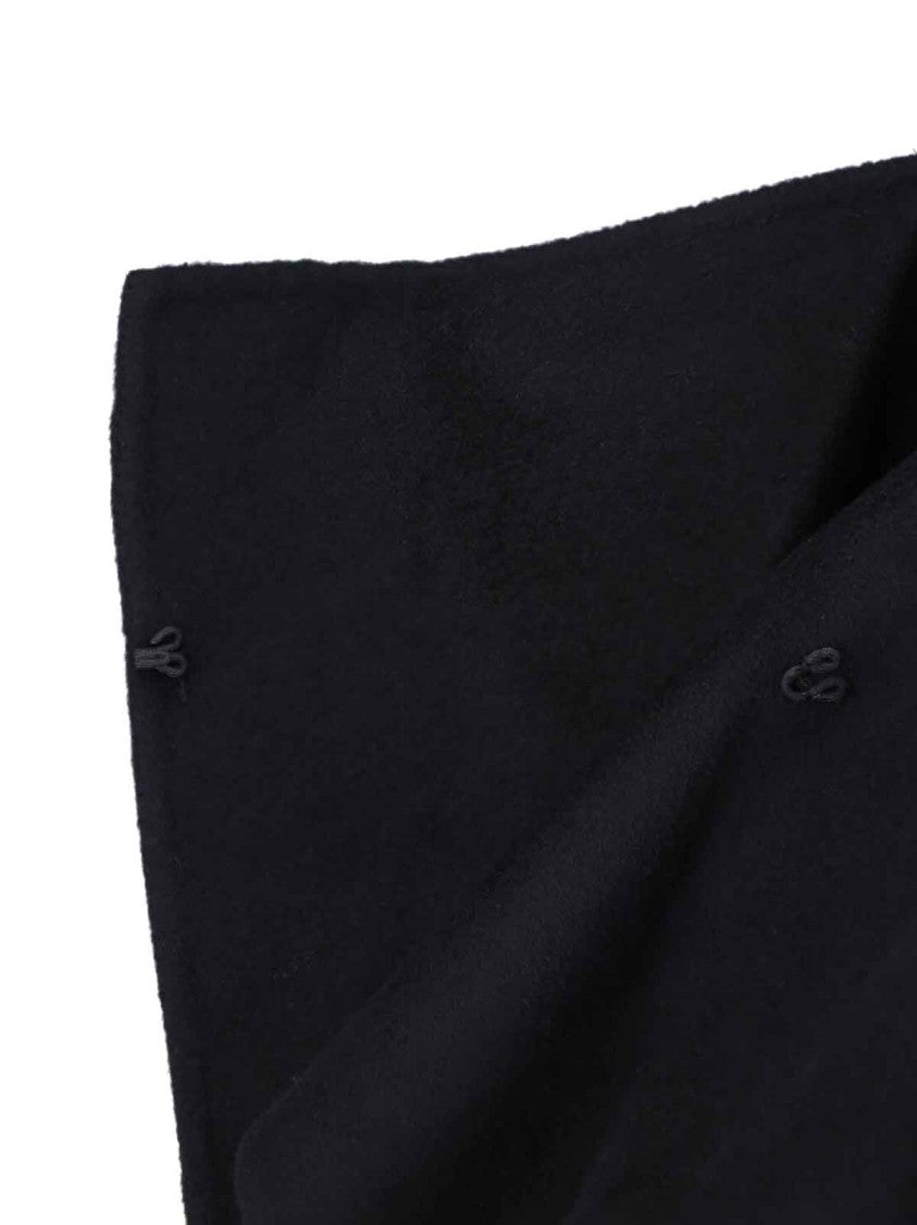Almada High Collar Long Sleeve Double Coat In Cashmere And Wool Blend