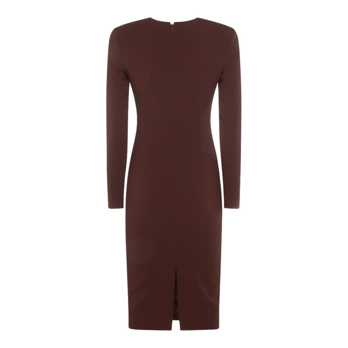 Elisabetta Franchi Fitted Midi Dress With Gold-Tone Chain Detail