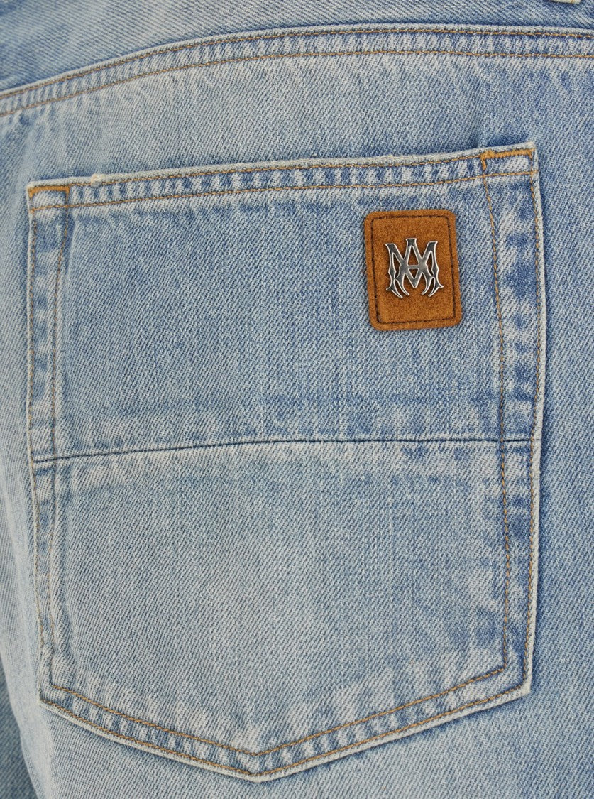 Amiri Light Blue Jeans With Flared Leg