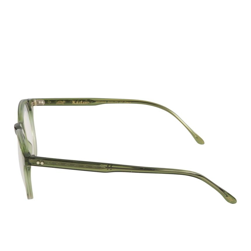 Kador Chyli Translucent Olive Green Rounded Eyeglasses With Glossy Finish
