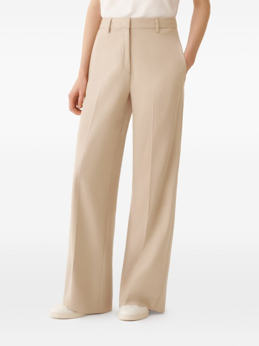 Fabiana Filippi Black Wide-Leg High Waist Trousers