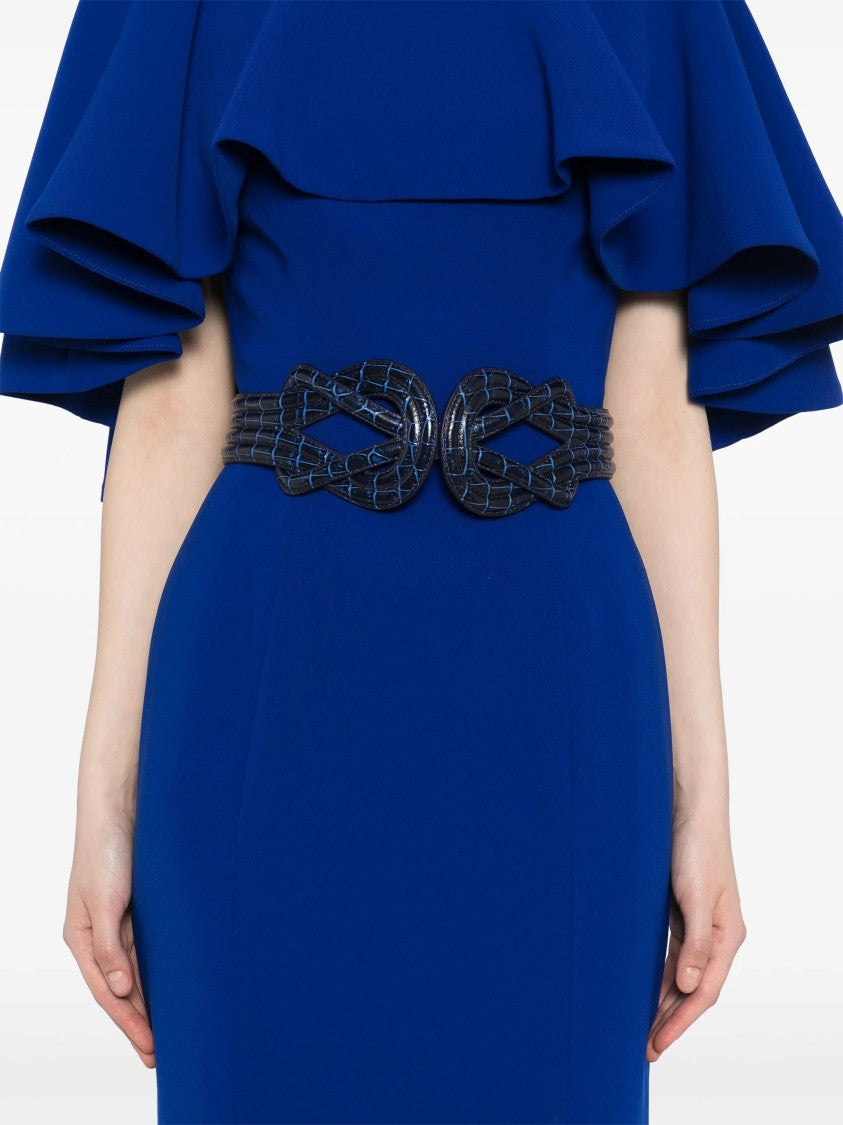 Saiid Kobeisy Fitted Crepe Long Dress