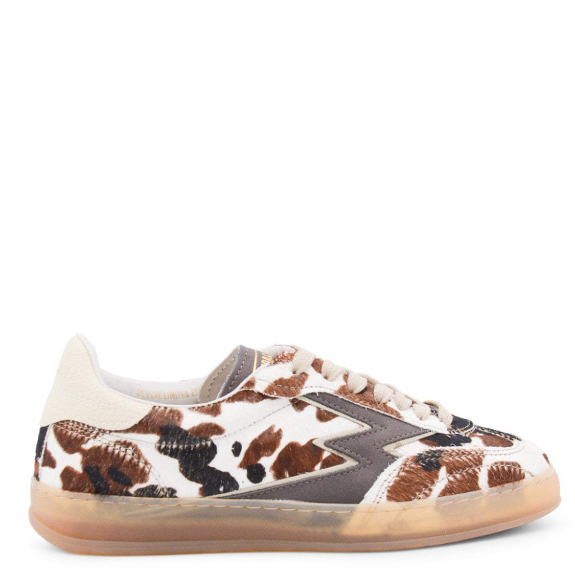 Moaconcept Multicolor Sneakers From Moaconcept Featuring Round Toe, Laces Fastening, Leather Sole And Animal Print.