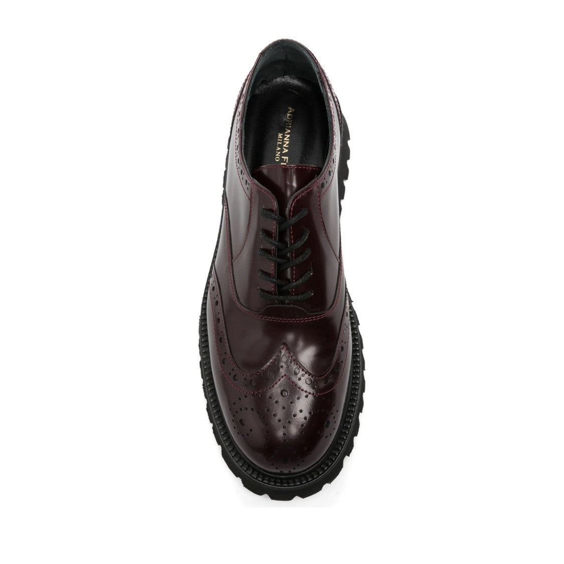 Adrianna Feretti Red Polished Brogue Shoes