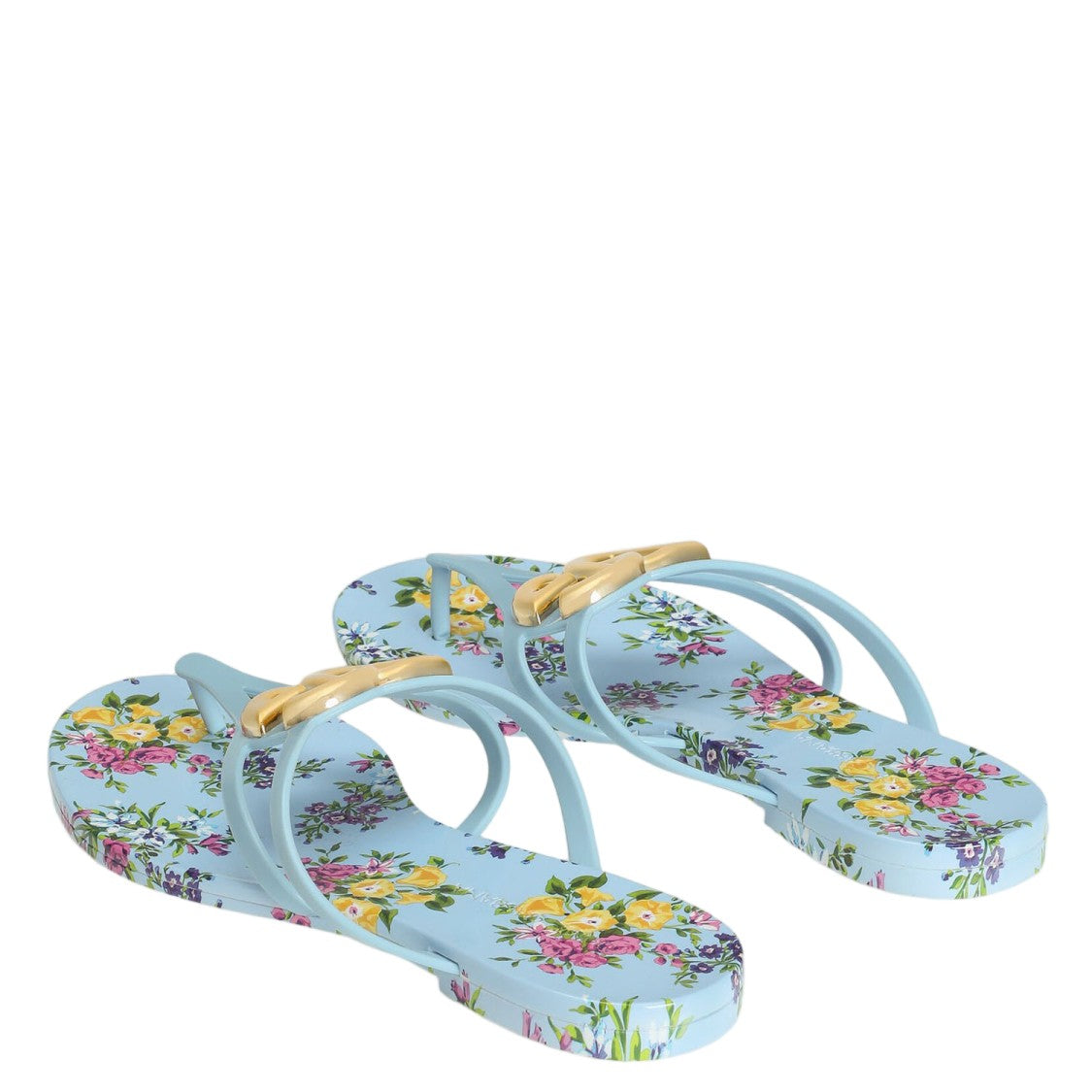 Dolce & Gabbana Flat Beach Sandals With Floral Print