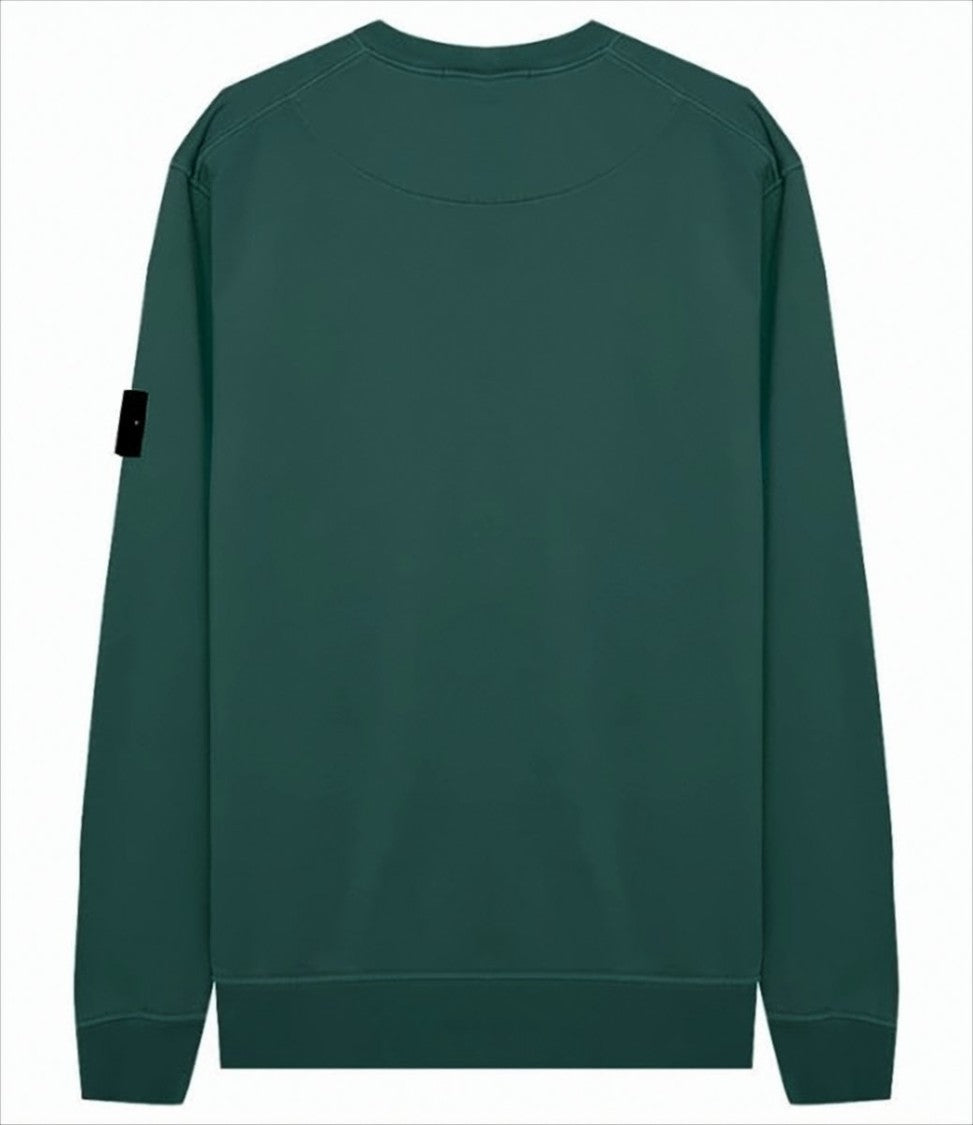 Stone Island Deep Green Long-Sleeve Crewneck Sweatshirt
