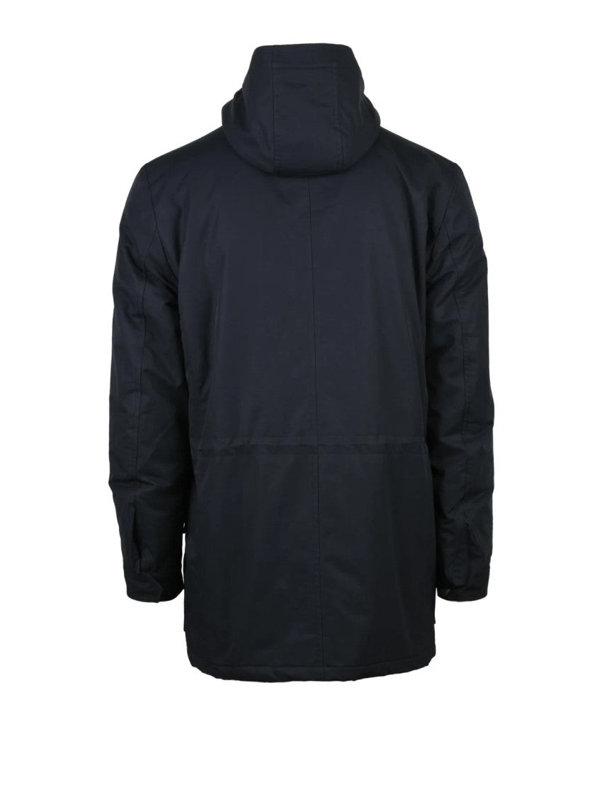 Luigi Borrelli Napoli Blue Quilted Polyester-Blend Parka
