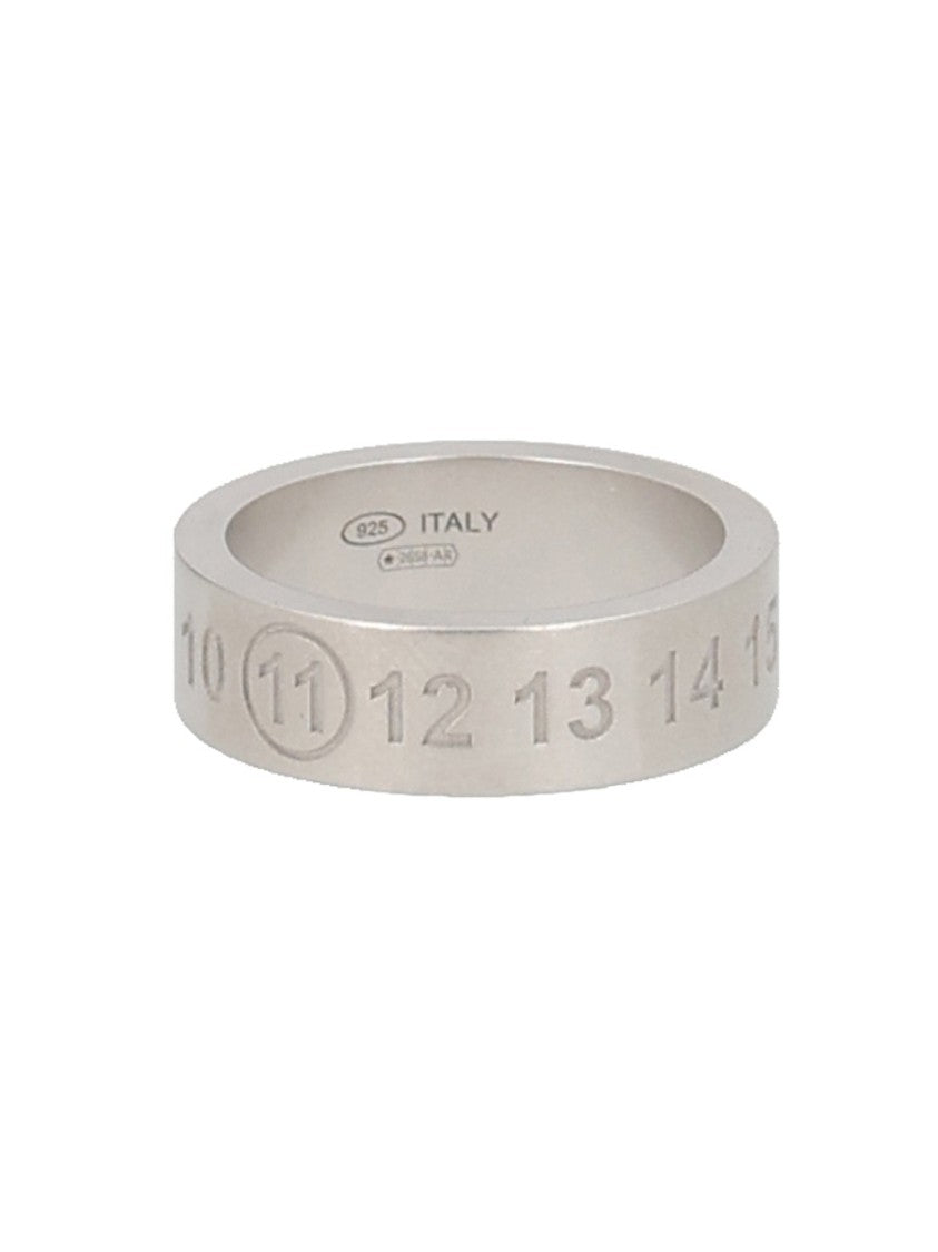Maison Margiela Silver Numeric Minimalist Band Ring
