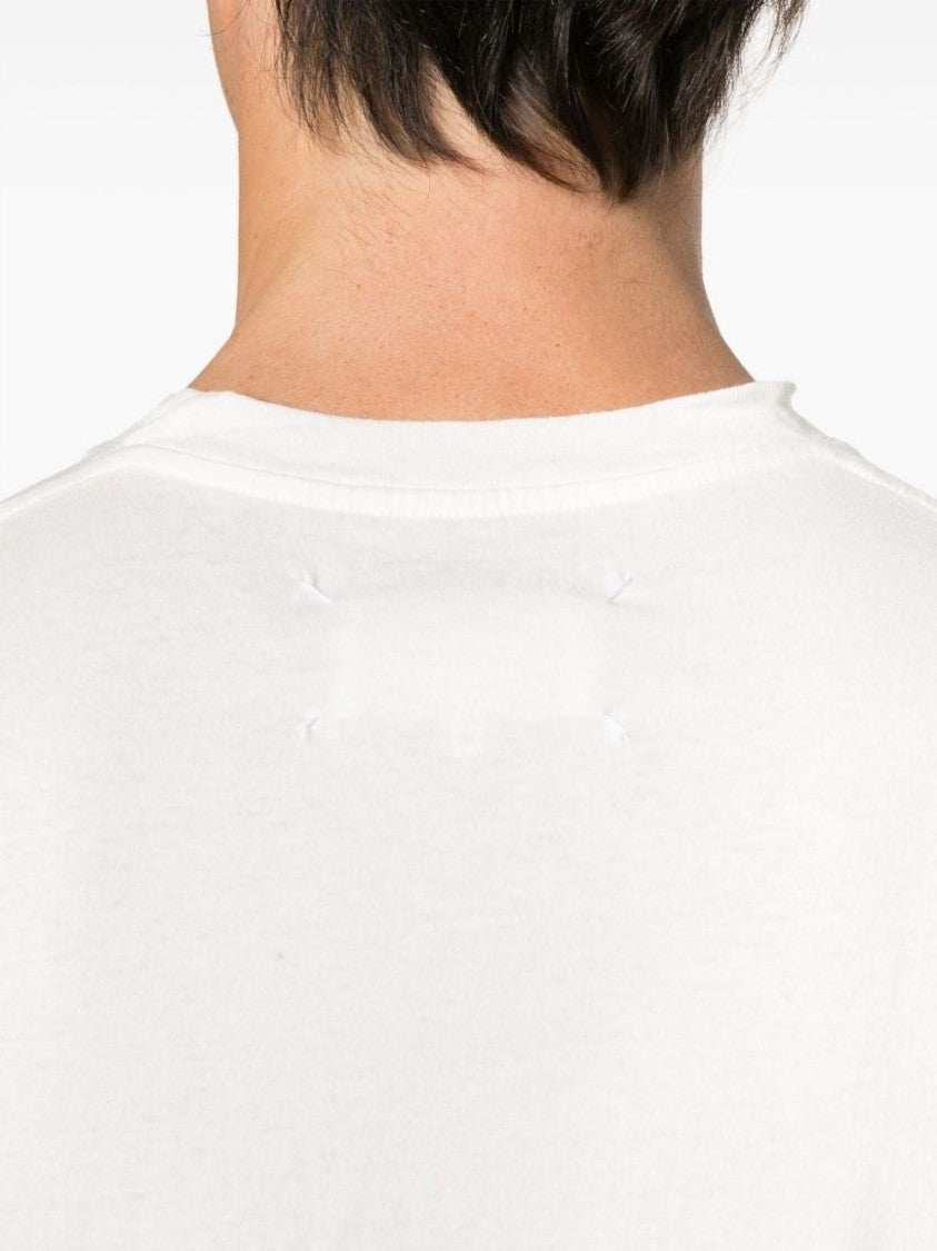 Maison Margiela Set Of Three Crew Neck T-Shirts With Tonal Stitching