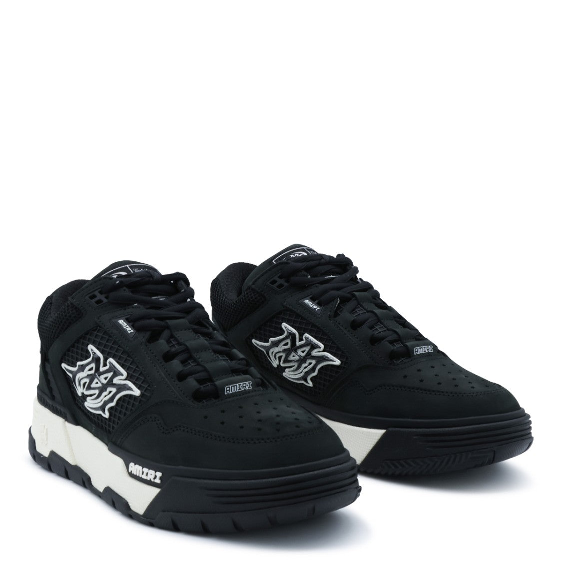 Amiri Black Mesh Upper Logo Sneakers