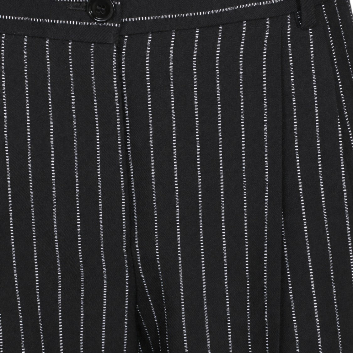 Dolce & Gabbana Black Pinstripe Tailored Straight-Leg Pants