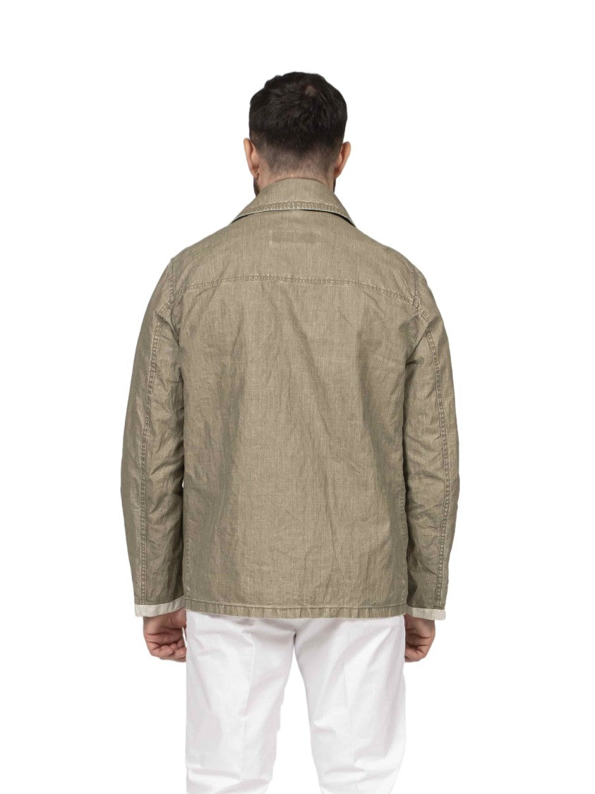 Fay 4 Hooks Archive High-Collar Hook-Closure Jacket