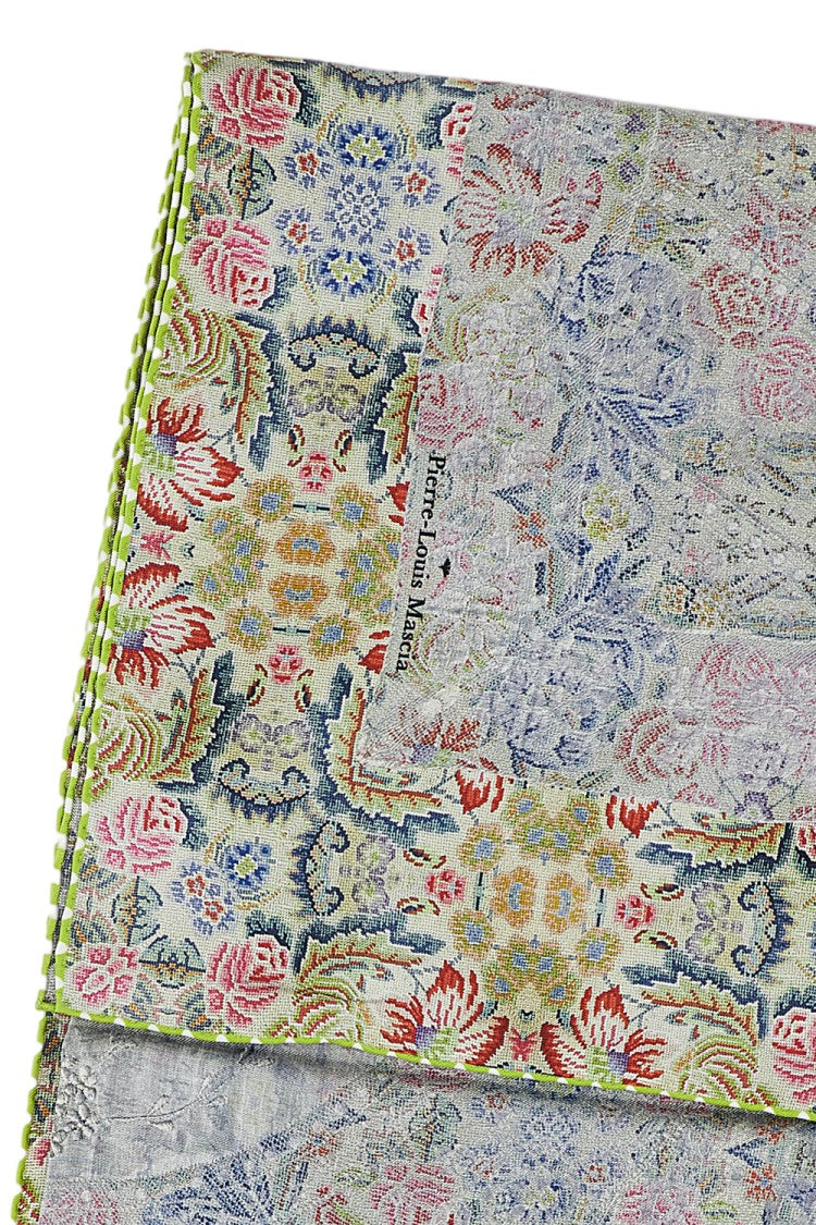 Pierre-Louis Mascia Silk Bandana Scarf With Floral Print