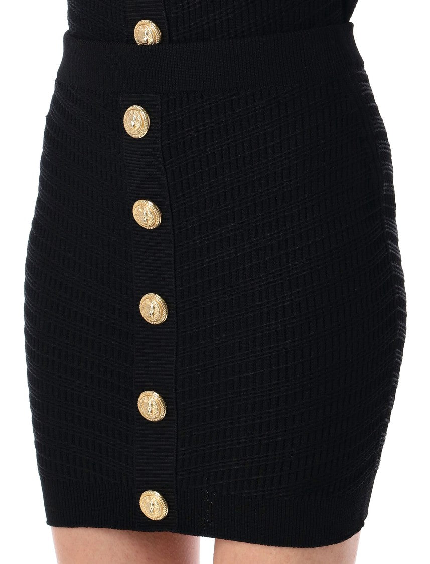 Balmain Buttoned Mini Skirt
