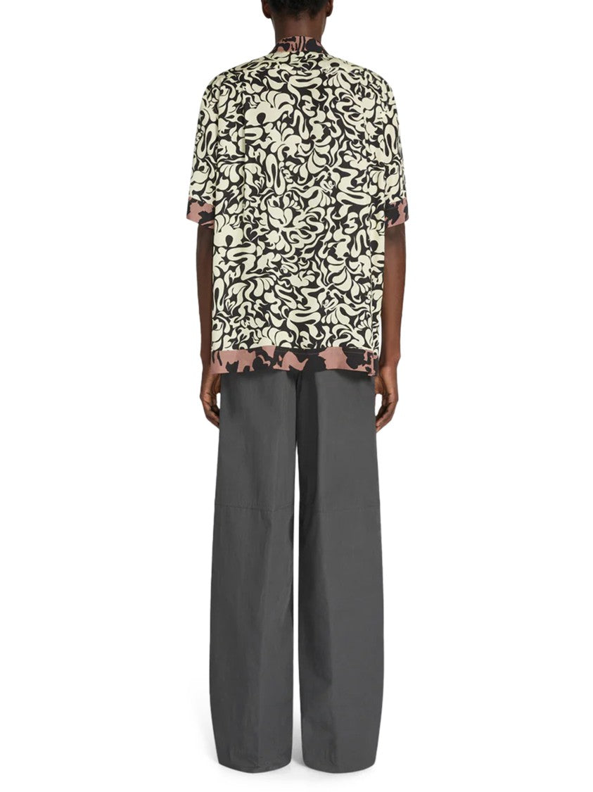 Dries Van Noten Carltone 3084 M W Abstract Print Short-Sleeve Shirt