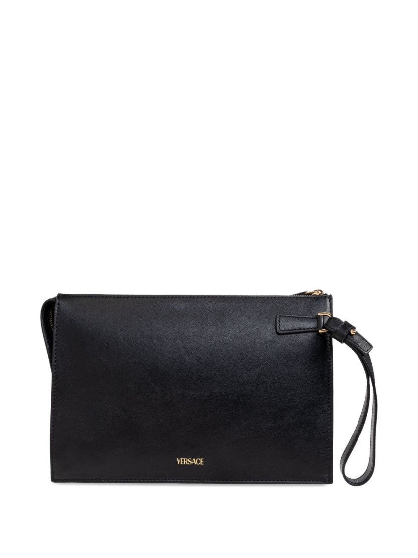 Versace Rectangular Black Clutch Bag