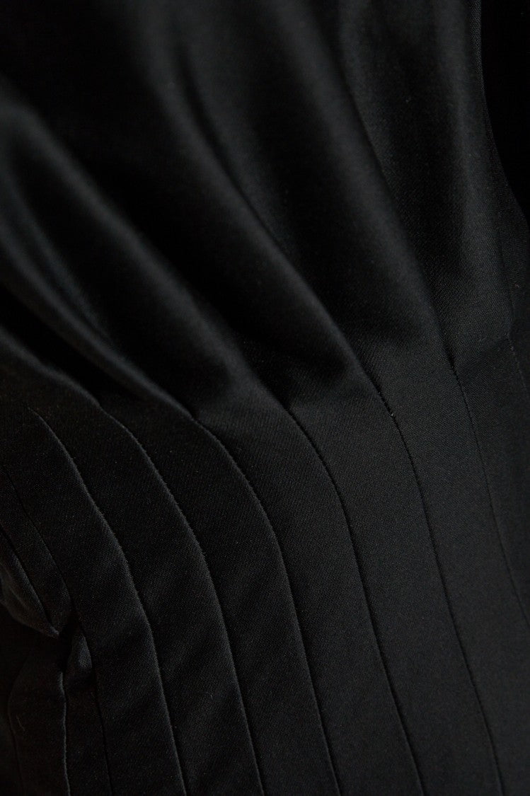 Fabiana Filippi Black Pleated Dress With Flared Design