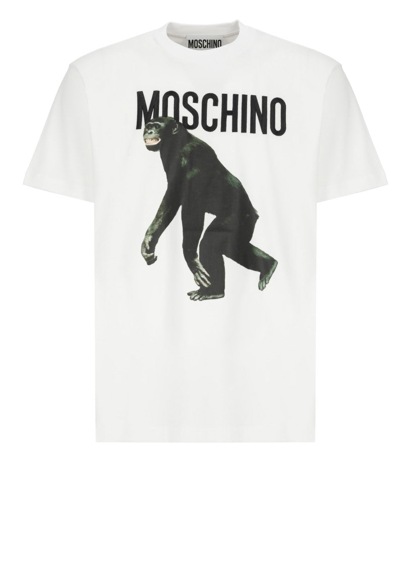 Moschino Cotton T-Shirt With Bold Front Print