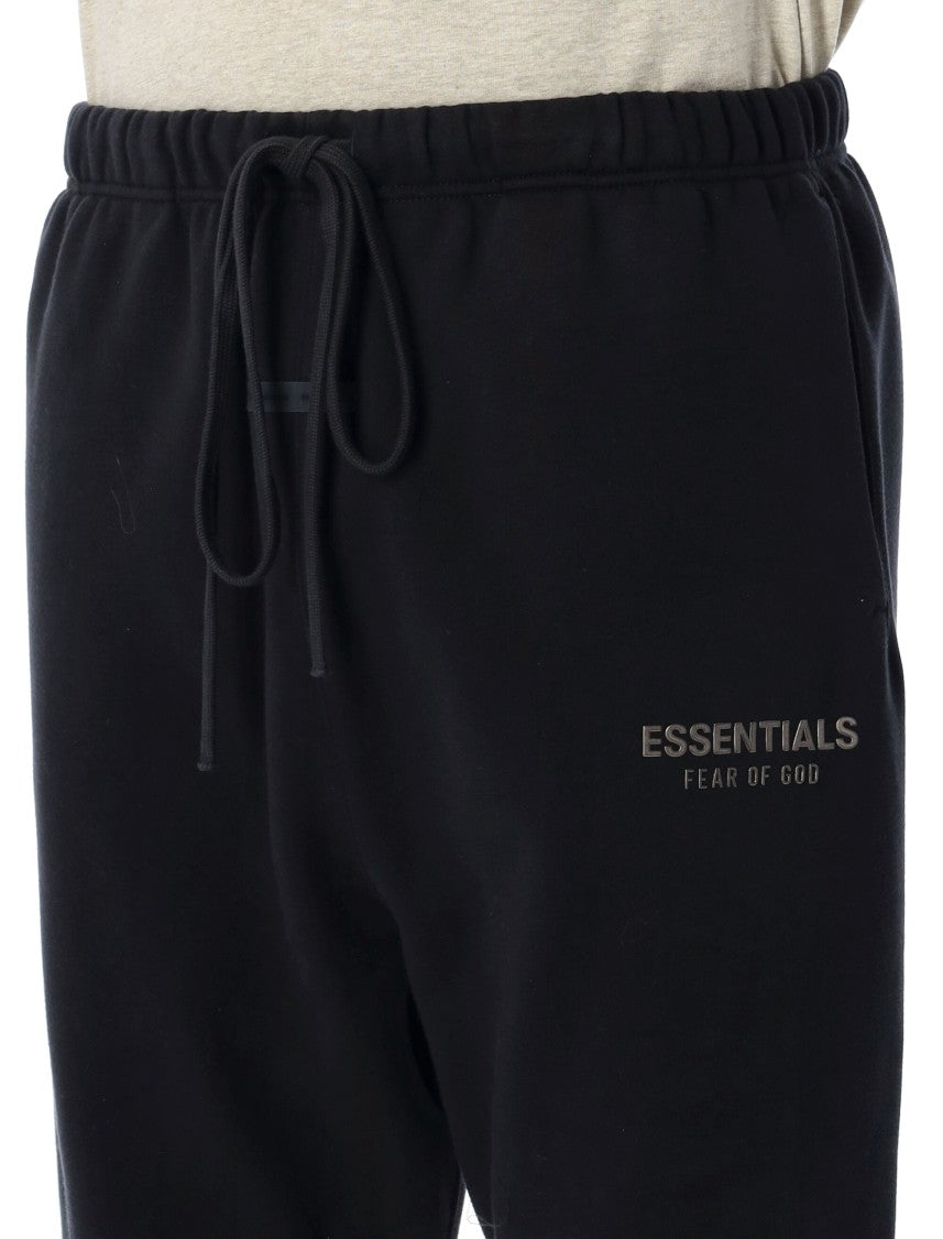 Fear Of God Jet Black Relaxed Sweatpants With Drawstring Ankle Cuffs